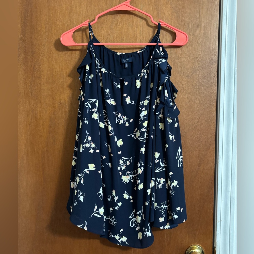 Kaari Blue Off the Shoulder Blouse